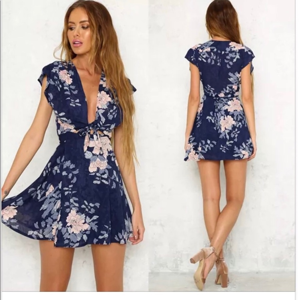 Hello Molly navy Floral dress